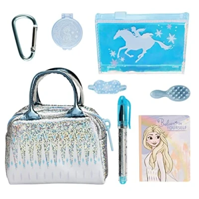 Immagine di Cefa Toys Real Littles Mini rotolo da collezione Frozen con 6 accessori di cancelleria. Adatto per bambini a partire dai anni. Colore blu e bianco