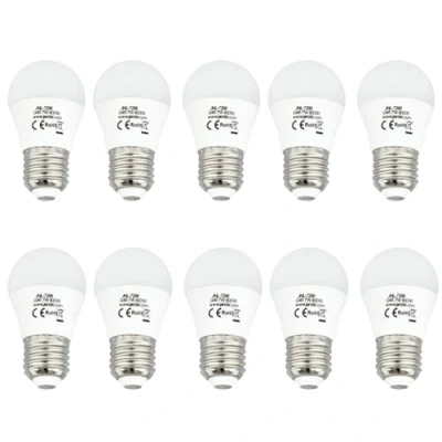Immagine di JANDEI Confezione da 10 lampadine LED mini G45, attacco E27, 7W per lampade soffitto, sistemi di illuminazione, Natale, applique decorative, tavolo, ufficio, (Bianco Freddo 6000K)