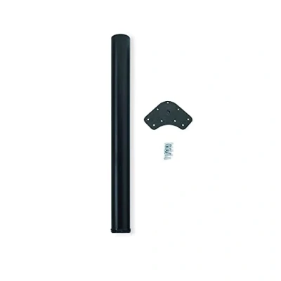Immagine di Emuca Gamba regolabile per tavolo Ø60x870mm, kit di 1 piede in acciaio, altezza 870 890mm, nero