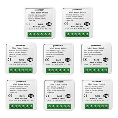 Immagine di proAMEDEN Interruttore intelligente WiFi 16A, MINI Smart Switch Wifi, Modulo interruttore, App Tuya/SmartLife, Compatibile con Alexa, Google Home (8)