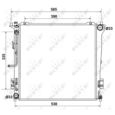 Immagine di NRF 53163 Radiatore motore Alluminio 455 450 26 Alette di raffreddamento saldate HYUNDAI: i30 I Station Wagon, Hatchback