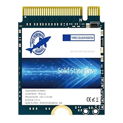 Immagine di Dogfish 512GB M.2 2230 SSD NVMe PCIe 3.0 3D NAND Disco a stato solido interno di gioco per PS5 Steam Deck Microsoft Surface Pro Dell GPD Laptop Ultrabook Tablet (M.2 512GB)