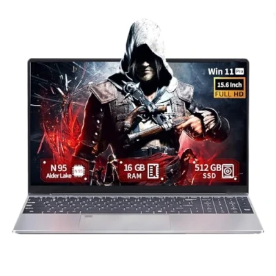 Immagine di Ekonavi Portatile PC 15,6 pollici, Notebook 16GB RAM 512GB SSD, Processore Celeron N95 Display FHD IPS 1920 * 1080, Laptop Windows 11 Pro con Tastiera Retroilluminata, Sblocco Impronta Digitale