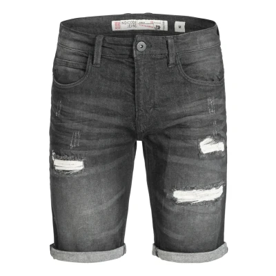 Immagine di Indicode Uomini Caden Jeans Shorts Pantaloncini Used Look con 5 Tasche Holes Dk Grey S
