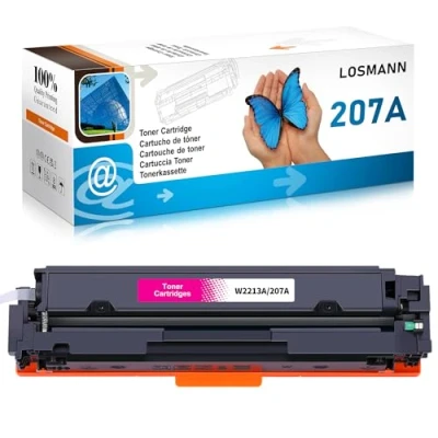 Immagine di LOSMANN 207A W2213A con chip toner compatibile HP 207X W2213X di ricambio per Color Laserjet Pro MFP M283fdw M255dw M282nw M283fdn M255nw (Magenta)