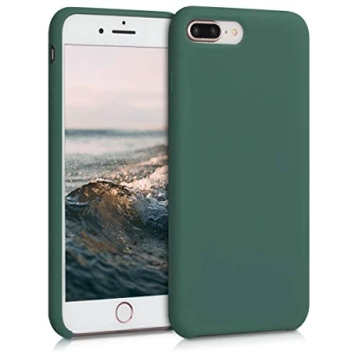 Immagine di kwmobile Cover per Apple iPhone 7 Plus/iPhone 8 Plus Custodia Back Case Smartphone in Silicone TPU Protezione Gommata verde militare