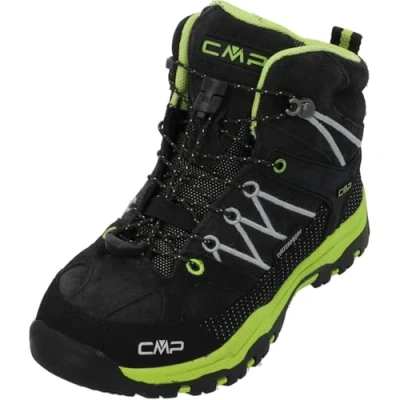 Immagine di CMP KIDS Rigel MID WP Unisex Scarpa da hiking per bambini, Taglia: 32, Piombo/limegreen Pelle e tessuto