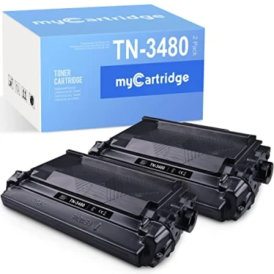 Immagine di MYCARTRIDGE TN 3480 TN3480 Toner Compatibili per Brother HL L5100DN L5000D MFC L6800DW DCP L5500DN L6300DW L6900DW L5200DW (2 Nero)