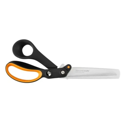 Immagine di Fiskars Forbici Hardware Con Lame seghettate, Per destrimani, tecnologia di aumento della potenza, Lunghezza: 24 cm, in acciaio inox/Impugnature plastica, Nero/Arancione, Amplify, 1020223