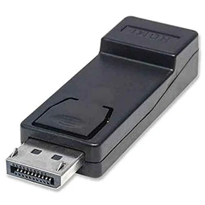 Immagine di Manhattan 151993 DisplayPort Adattatore [1x Spina 1x Presa HDMI] Nero Certificato UL, contatti connettore dorati