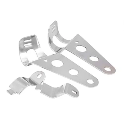 Immagine di Staffa di Montaggio per Faro 2pcs Supporto Moto Fork Racer 28mm 34mm(Argento)