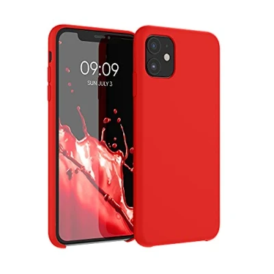 Immagine di kwmobile Cover per Apple iPhone 11 Custodia Back Case Smartphone in Silicone TPU Protezione Gommata rosso