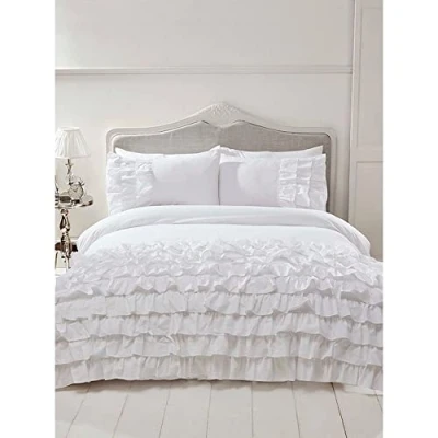 Immagine di Rapport Flamenco Set Copripiumino Singolo, Colore: Bianco, Poliestere Cotone