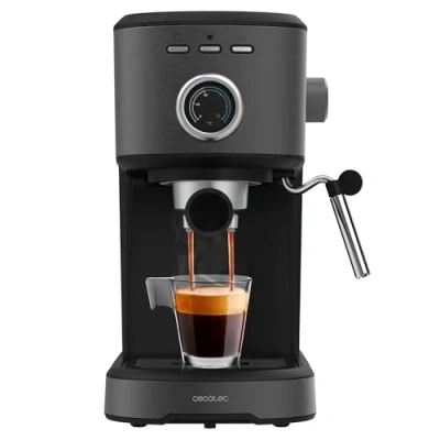 Immagine di Cecotec macchine per caffè Espresso Power 20 Pecan Steel. Caffettiera espressa digitale, con bar e vapore orientabile.