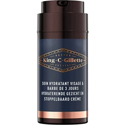 Immagine di Cura Idratante Viso E Barba Di 3 Giorni King C. Gillette Con Complesso Vitamina B3 B5 100 ml