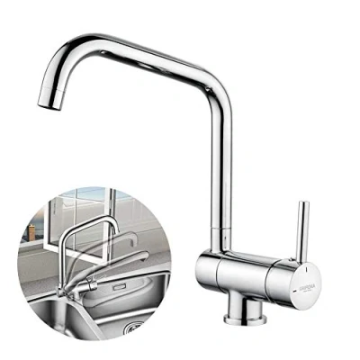 Immagine di GRIFEMA GRIFERÍA DE COCINA G4004 Rubinetto Monocomando per Cucina Pieghevole, Miscelatore Sottofinestra (G3/8 Pollici), Cromo/Argento