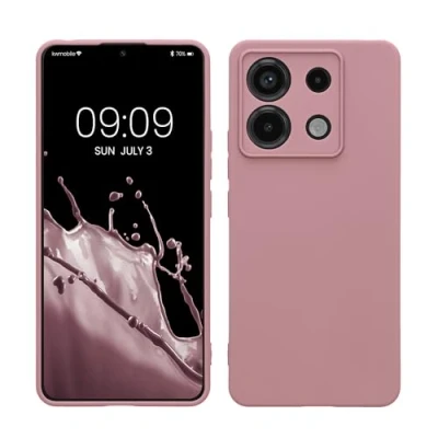 Immagine di kwmobile Custodia Compatibile con Xiaomi Redmi Note 13 Pro 5G / Poco X6 Cover Back Case per Smartphone in Silicone TPU Protezione Gommata rosa antico matt