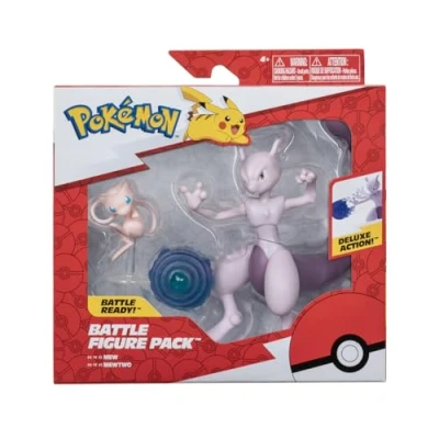 Immagine di Jazwares Set di figure da battaglia Pokémon Mewtwo e Mew