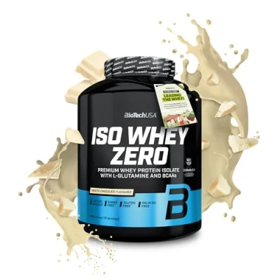 Immagine di BioTechUSA Iso Whey Zero Premium Protein Isolate Grass Fed Enzyme Free Sugar and Gluten free, 1816 g, Cioccolato Bianco