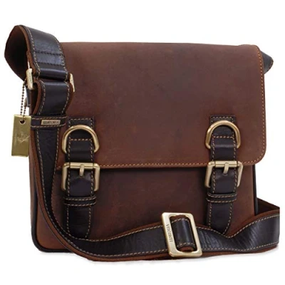 Immagine di VISCONTI Vera Pelle Borsa a tracolla/Borse Spalla uomo/Borsa Messenger Tracolla con una cinghia per Lavoro/Borsa organiser Notebook/iPad 16012 Rumba OLIO MARRONE CHIARO