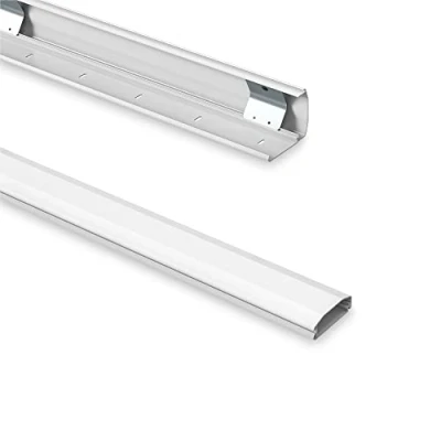 Immagine di PureMounts® Passacavo in alluminio con 1 nastro adesivo 3M da 40 cm come accessorio, 0,50 m, bianco