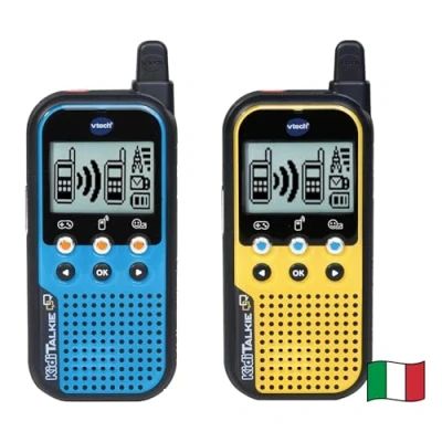 Immagine di VTech Kidi Talkie, Walkie Talkie Bambini 6 in 1, 2 con Connessione Protetta, Molte Modalità di Utilizzo, Modifica della Voce, Lingua Italiana, Batterie Incluse, 4 10 Anni