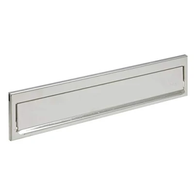 Immagine di ARREGUI C611 Maxi Copri fessura Inox per Porte o Cancelli Esterno, Portalettere Apertura 32,5 x 3 cm, Anticorrosivo, Facile da Installare, Misura 34,6 7,5 Acciaio Lucido