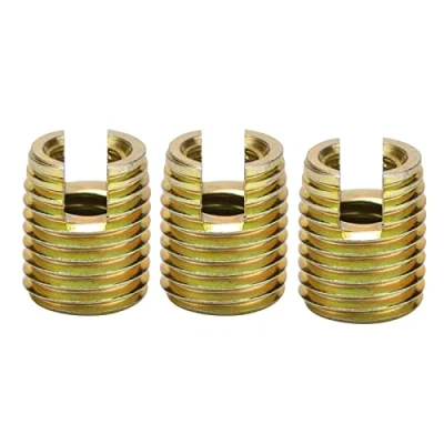 Immagine di Hyuduo 20Pezzi inserto Filettato Autofilettante 302 Acciaio Al Carbonio Zincato A Fessura Vite Boccola di Riparazione Accessori per Filetti(internom5*0.8Esternom8*1.0 10Mm)