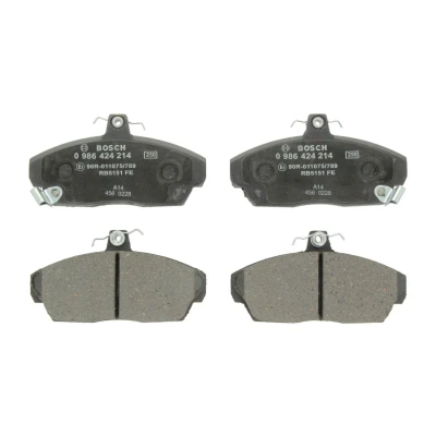 Immagine di BOSCH 0 986 424 214 Kit pastiglie freno Low Metallic con sensore usura integrato lamierino anticigolío HONDA: CIVIC 6 Hatchback, 7 Hatchback