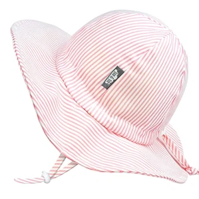 Immagine di Jan &amp; Jul Cappello da Sole Regolabile in Cotone per Bambina (Taglia: 2 5 Anni, Strisce Rosa)