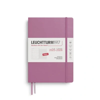 Immagine di LEUCHTTURM1917 372797 Agenda settimanale e taccuino medio (A5) 2026, 18 mesi 07.2025 12.2026, Copertina rigida, Dusty Rose, Inglese