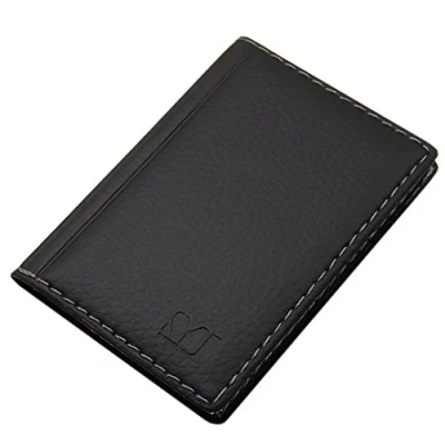 Immagine di Porta carte di credito con 12 scomparti MJ Design Germany Made in UE diversi colori e designs (Design 2 / Nero)