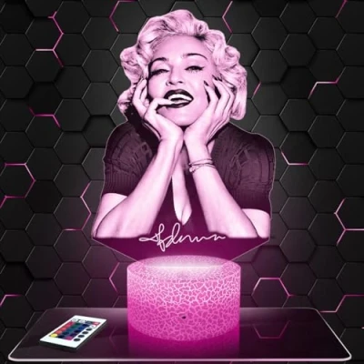 Immagine di Lampada da comodino, Luce notturna tattile Ma donna illusione 3D LED, idea regalo di Natale per ragazzi e ragazze notte bambini o adulti TOP