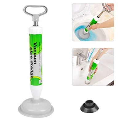 Immagine di TIMESETL Stantuffo WC con 2 Ventose PVC + Pistone in ABS, Pompa Stura Lavandini e Scarichi, Sturalavandino a Pompa, Pressione per Bagni, WC, Vasche da Bagno, Docce