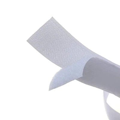Immagine di Set di nastri bianchi da cucire con e retro non adesivo, in tessuto nylon, 3 cm 1 m