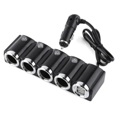 Immagine di Spaccalegna per auto Accendino PNI 04 12V / 24V 4 uscite, 2xUSB, indicatore LED