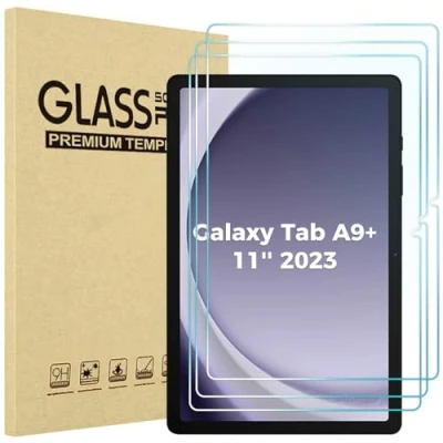 Immagine di ProCase Pellicola Galaxy Tab A9+ / A9 Plus 11 Pollici 2023, Vetro Temperato per 11.0&quot; [SM X210/X215/X216/X218] 9H Durezza 3 Pezzi