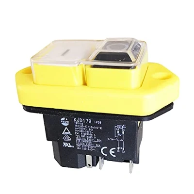 Immagine di Interruttore a pulsante elettromagnetico per betoniera e piccolo tornio 4 pin 5 KEDU KJD17B (5 pin)