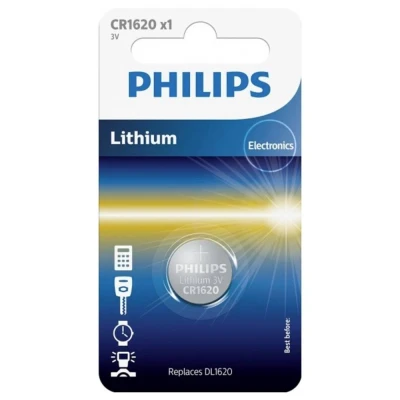 Immagine di Philips Batteria a bottone CR 1620 3 V 1 pz. Litio Minicells