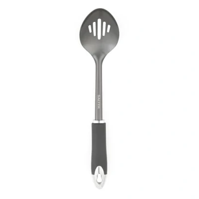 Immagine di Salter BW11065EU7 Slotted, Multifunctional Non Stick Utensil, Serving and Stirring Spoon, Soft Touch Handles, Stainless Steel, Matte Grey, Plastic