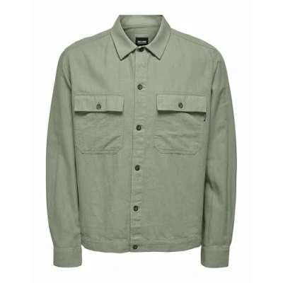 Immagine di Only &amp; Sons Onskennet Camicia, Uomo, Taglia: Large, Swamp