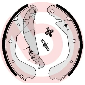 Immagine di BREMBO S 59 509 Ganasce freno 200 45 con leva A mano accessori OPEL: Vectra CC, Ascona C Sedan