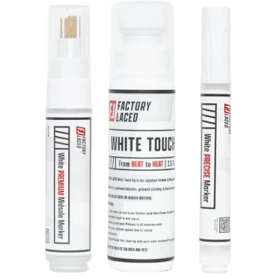 Immagine di FACTORY LACED Shoe Whitener Bundle White Cleaner Includes: Touch Up, Premium Midsole Marker and Precise Safe on Leather, Canvas, Vinyl, Nylon More