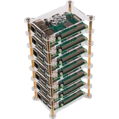 Immagine di Custodia per scheda SBC Joy it RB Case+19 Adatto (kit di sviluppo): Raspberry Pi Acrilico trasparente