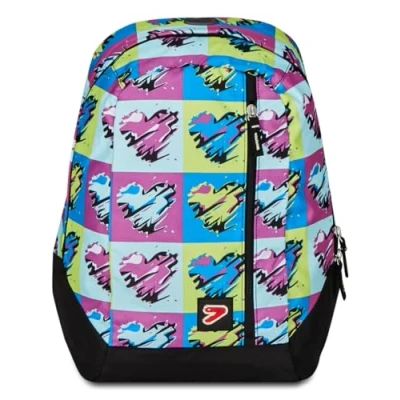Immagine di Seven, Zaino The Double Pop Hearts, Multicolore 2in1 Reversibile Nero Cuffie Stereo con Grafica Abbinata Incluse