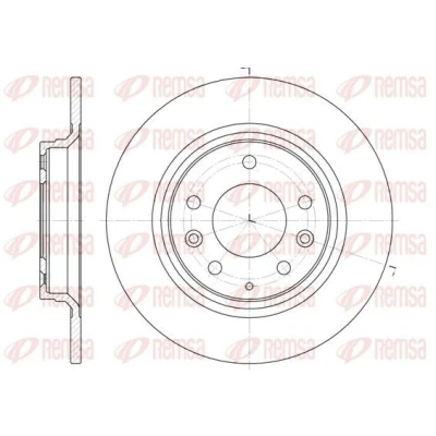 Immagine di REMSA 6881.00 Disco freno Assale posteriore 279,7, 279,7 10 5 pieno MAZDA: 6 Station Wagon, MX 3, SW