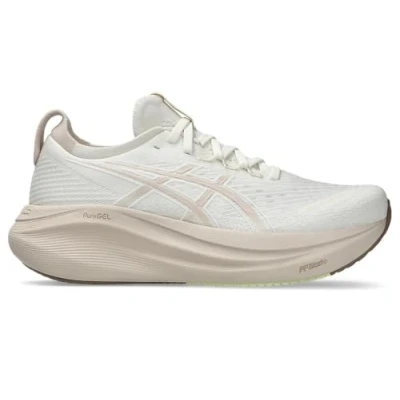 Immagine di Asics Gelnimbus 27 Scarpe da corsa su strada, Donna, Taglia: 44, Cream/mineral beige Tessuto / sintetico