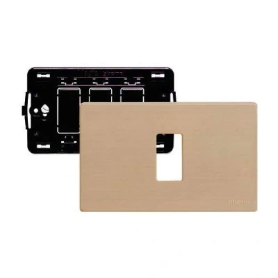 Immagine di Bticino S503/11RS Placca per Punto Luce, Serie Magic, Rettangolare in Resina, Robusta e Affidabile, 1 Modulo, Finitura Color Avorio