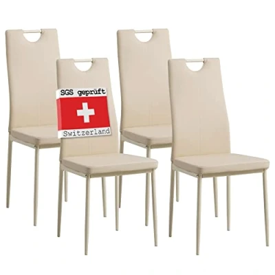 Immagine di Albatros 2912 SALERNO Set di 4 sedie da pranzo, beige