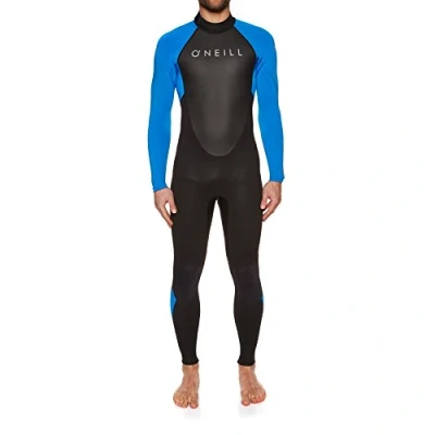 Immagine di O&#039;Neill Reactor 2 Muta Intera con Cerniera Posteriore da 3/2 mm, Uomo, Nero/Oceano, S